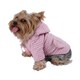 ANIMA Pink and White Cotton Woven Houndstooth Pet Jacket