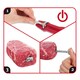 SteakChamp 3-Color Steak Thermometer with Tongs and Oven Mitt