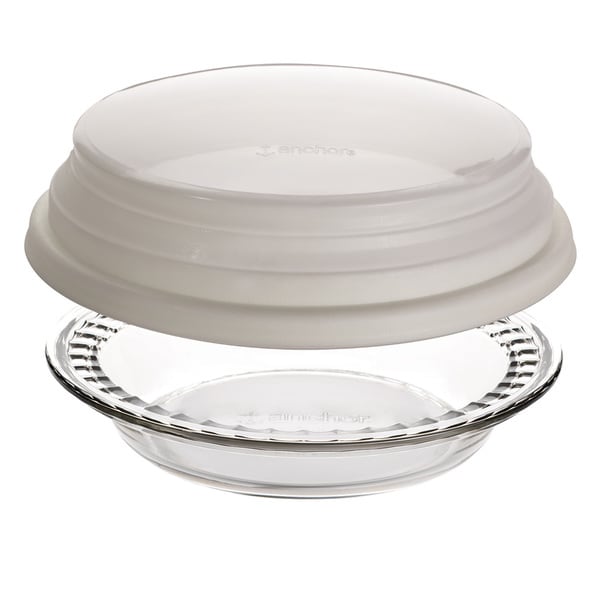 Anchor Hocking Deep 9.5-inch Pie Dish with Cover
