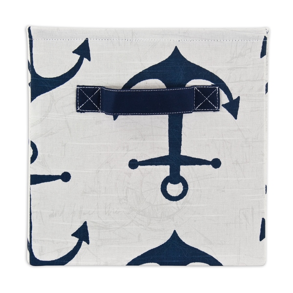 Anchors Premier/Navy Slub Storage Bin with Handle