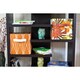 Handcut Shapes Crushed Orange Storage Bin with Tanner Saxony Handle