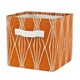 Handcut Shapes Crushed Orange Storage Bin with Tanner Saxony Handle