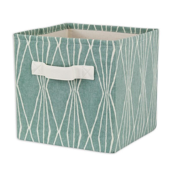 Handcut Shapes Rain Storage Bin with Tanner Saxony Handle
