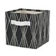 Handcut Shapes Charcoal Storage Bin with Avanti White Handle