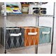 Handcut Shapes Charcoal Storage Bin with Avanti White Handle