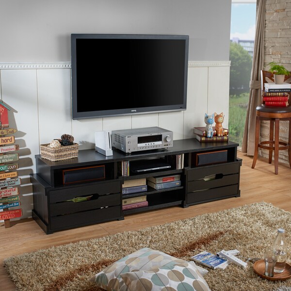 Furniture of America Laketon 72inch Plank Style TV Console 17525098