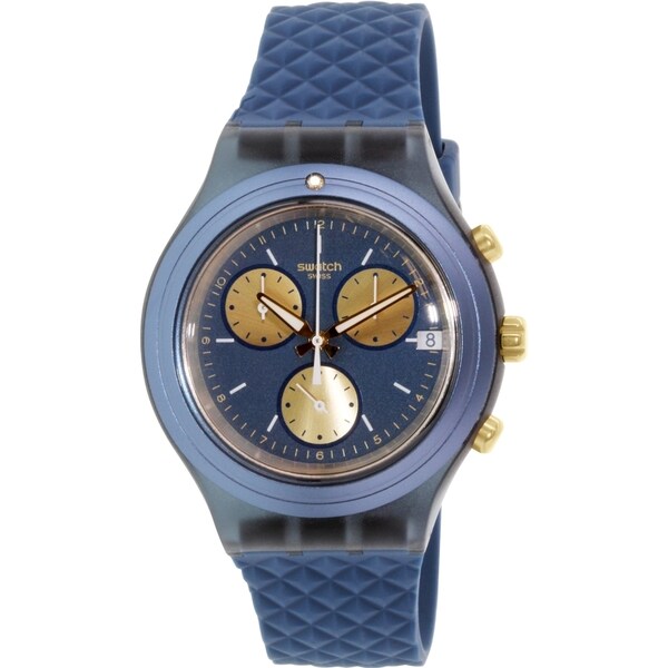 Swatch Men's Irony SVCN4006 Blue Rubber Swiss Quartz Watch