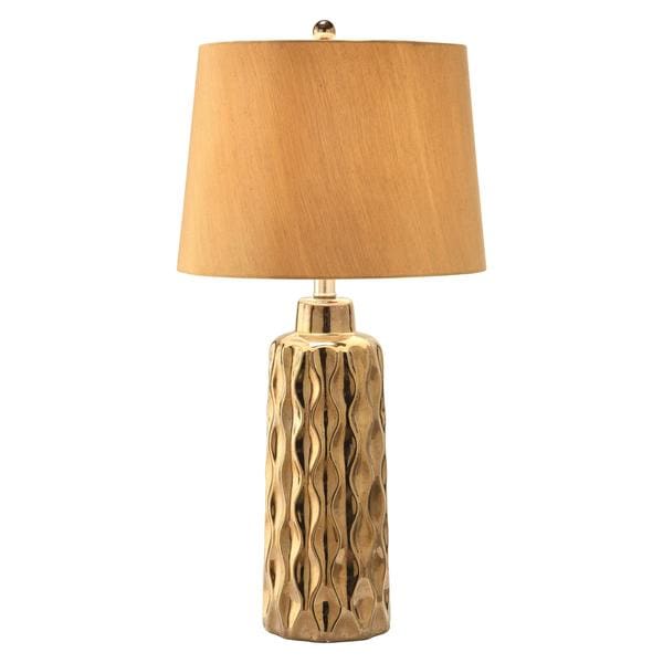 Regina Golden Hammered Table Lamp with Gold Shade 17533387 Shopping Great