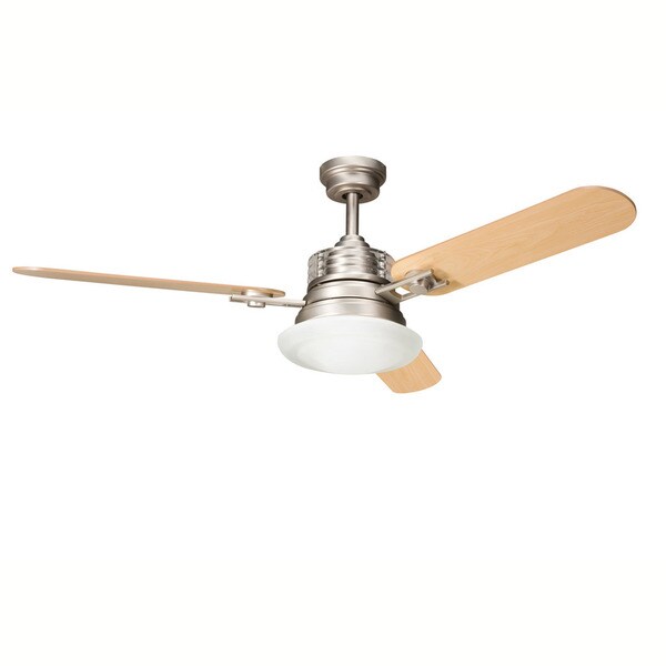 Kichler Lighting Structures Collection 52 inch Brushed Nickel Ceiling Fan w/Light