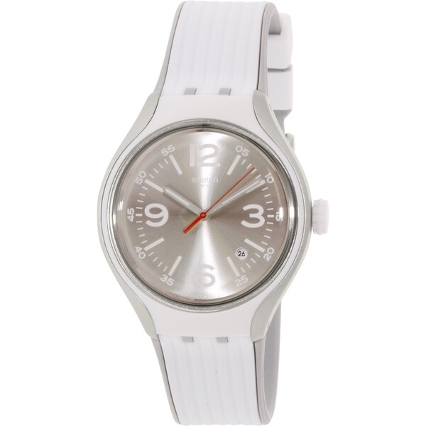 Swatch Men's Irony YES4005 White Rubber Swiss Quartz Watch