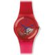 Swatch Men's Originals SUOR103 Pom Berry Silicone Swiss Quartz Watch
