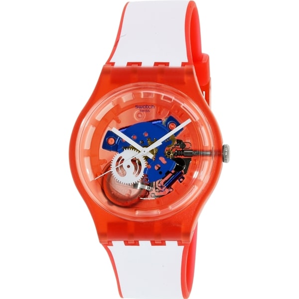 Swatch Men's Originals SUOR102 Red Silicone Swiss Quartz Watch