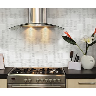 Instant Mosaic 12-inch x 12-inch Peel and Stick White Glass Tile (6 sq.ft./ pack)