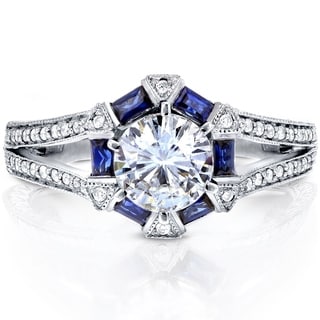 Wedding ring wraps sapphire