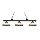 Z-Lite Riviera Matte Black 3-light Island/Billiard Multi Colored Tiffany-finished Light