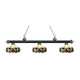 Z-Lite Rivera Matte Black & Brushed Nickel 3-light Island/Billiard Multi Colored Tiffany-finished Light