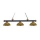 Z-Lite Rivera Matte Black & Antique Copper 3-light Island/Billiard Multi Colored Tiffany-finished Light
