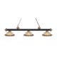 Z-Lite Rivera Matte Black & Antique Copper 3-light Island/Billiard Multi Colored Tiffany-finished Light