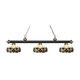 Z-Lite Rivera Matte Black & Antique Copper 3-light Island/Billiard Multi Colored Tiffany-finished Light