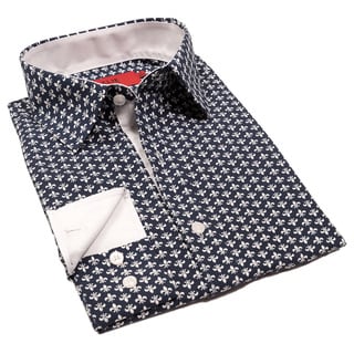 Elie Balleh Boys' Milano Italy Fleur-de-lis Slim Fit Shirt