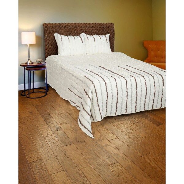 Rizzy Home Grey and Light Grey Quilt Set