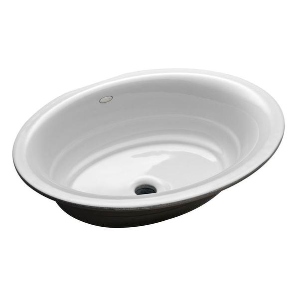 Kohler Kathryn Undermount Bathroom Sink with Glazed Underside in White