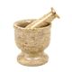 Sahara Beige Marble Mortar and Pestle