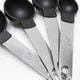 Cook's Corner 8-piece Black Stainless Steel Measuring Cup and Spoon Set