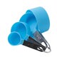 Cook's Corner 8-piece Aqua Stainless Steel Measuring Cup and Spoon Set