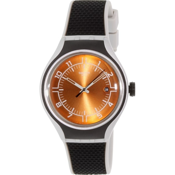Swatch Men's Irony YES4002 Orange Rubber Swiss Quartz Watch