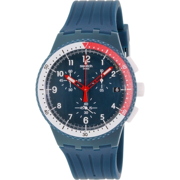 Swatch Men's Originals SUSN405 Blue Rubber Swiss Quartz Watch