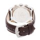 Fortune NYC Men's Silver Case / Brown Leather Strap Analog Digital Analog Digital Watch