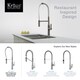 Kraus Nola Single Lever Commercial Style Kitchen Faucet Stainless Steel