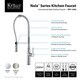Kraus Nola Single Lever Commercial Style Kitchen Faucet Stainless Steel