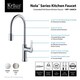 Kraus Nola Single Lever Concealed Pull Down Kitchen Faucet