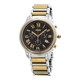 Fendi Men's F252111000 'Classico' Black Dial Stainless Steel Two Tone Chronograph Swiss Quartz Watch