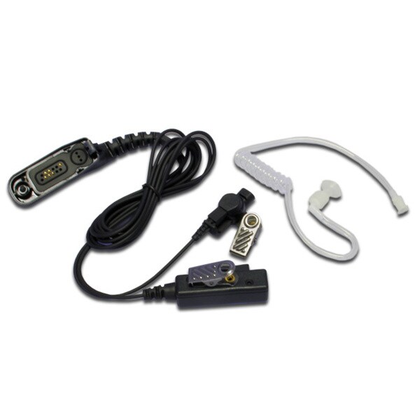 MaximalPower Covert Headset Earpiece with Earbud/ Coil Tube/ PTT Mic for Motorola M7 Radios