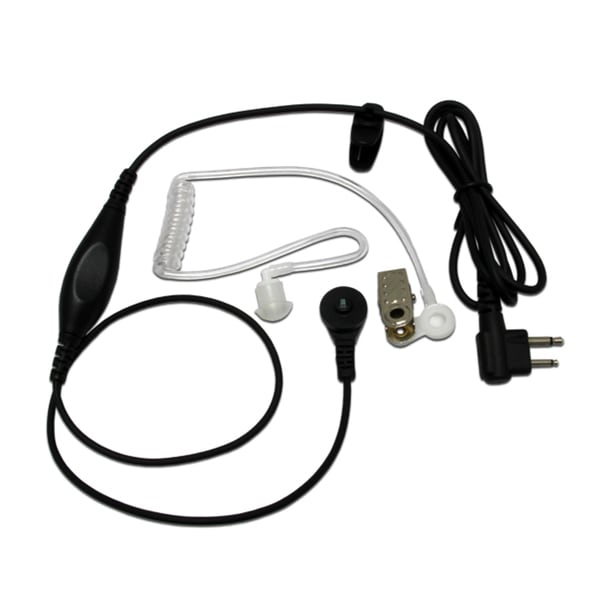 MaximalPower 1-wire Surveillance Headset Earpiece with Waterproof PTT Mic for Motorola M1 2-pin Radios