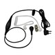 MaximalPower 1-wire Surveillance Headset Earpiece with Waterproof PTT Mic for Motorola M1 2-pin Radios