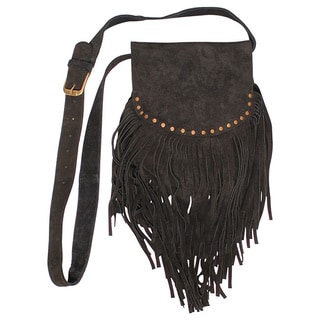 Boho Chic Crossbody Fringed Suede Purse (India)