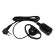 MaximalPower Surveillance Headset D-shape Ear Hook Earpiece and PTT Mic for Motorola M1 2-pin Radios