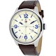 Tommy Hilfiger Men's 1791102 Casual Sport Round Brown Leather Strap Watch