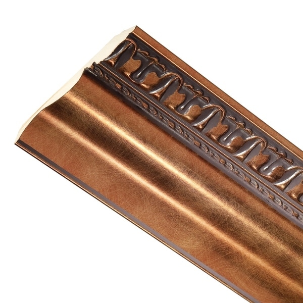 Grand Baroque 8Foot Wood Ceiling Crown Molding Antique Bronze