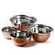 Prime Pacific Stainless Steel Euro Style Bowl with Copper Finish (Set of 4) 