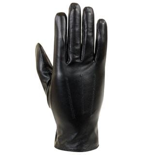 Isotoner Women's Lined Black Leather Gloves