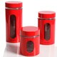 Gibson 3 Piece Red Canister Set