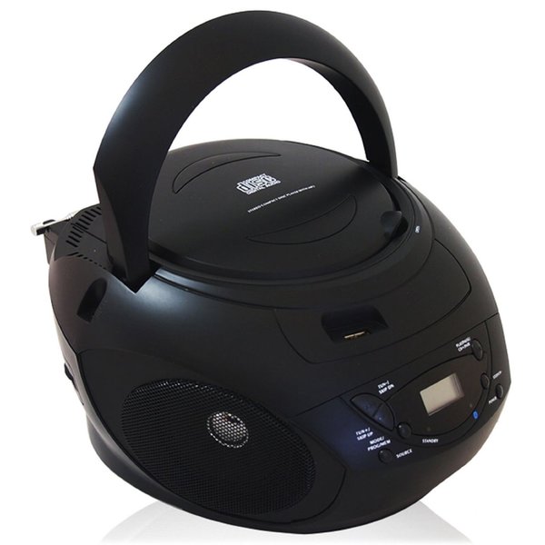 Axxess PBBT2701 Portable Bluetooth CD Boombox with FM Radio/ USB/ MP3 Inputs