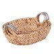 3pc oval natural baskets,metal