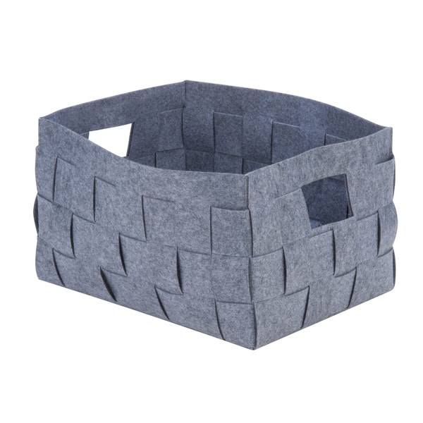 woven felt bin, L gray