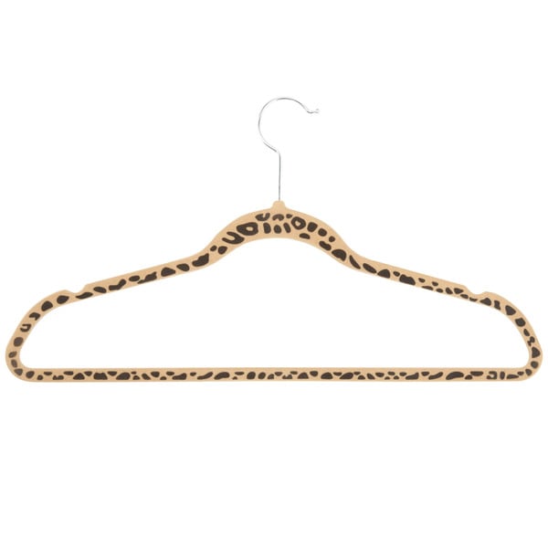20pk velvet hangers, cheetah